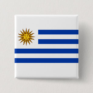 Flag of Uruguay 15 Cm Square Badge