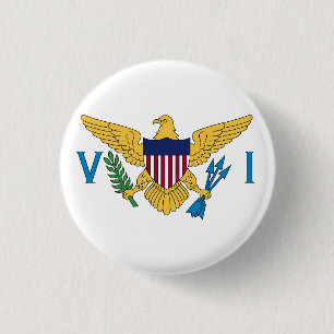 Flag of US Virgin Islands 3 Cm Round Badge