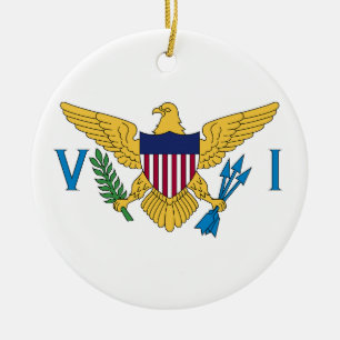 Flag of US Virgin Islands Ceramic Tree Decoration