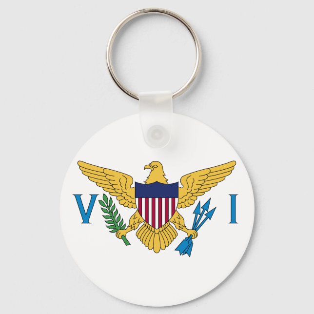 Flag of US Virgin Islands Key Ring (Front)