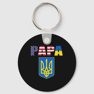 Flag Of Usa And Flag Of Ukraine Key Ring