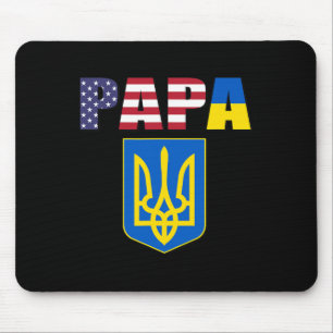 Flag Of Usa And Flag Of Ukraine  Mouse Pad