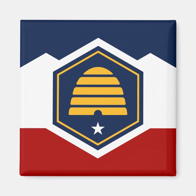 Flag of Utah (Beehive Flag) Magnet (Front)