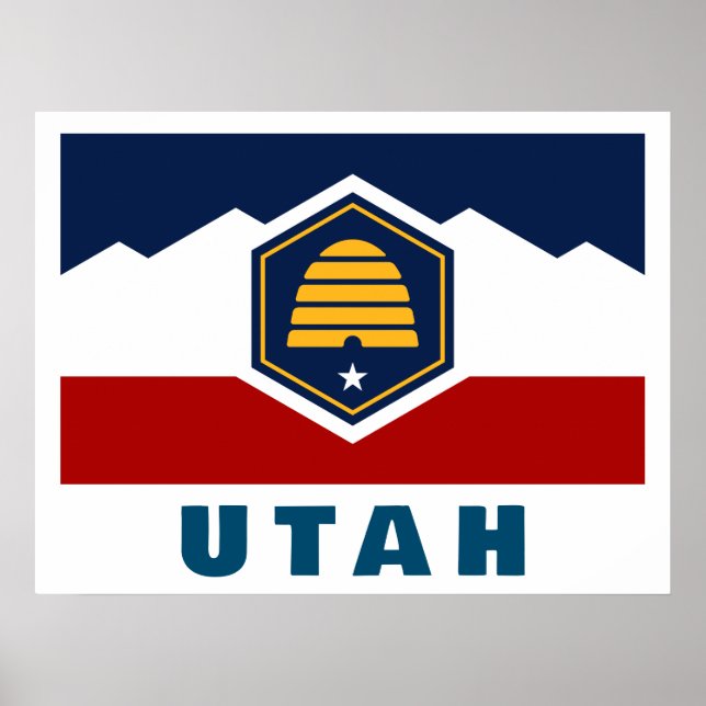 Flag of Utah (Beehive Flag) Poster (Front)