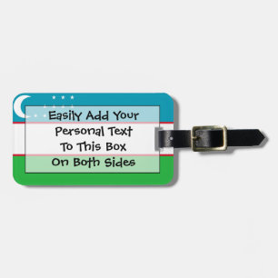 Flag of Uzbekistan Easy ID Personal Luggage Tag