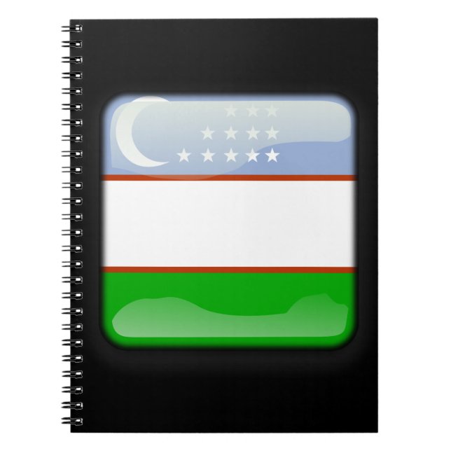 Flag of Uzbekistan Spiral Notebook (Front)