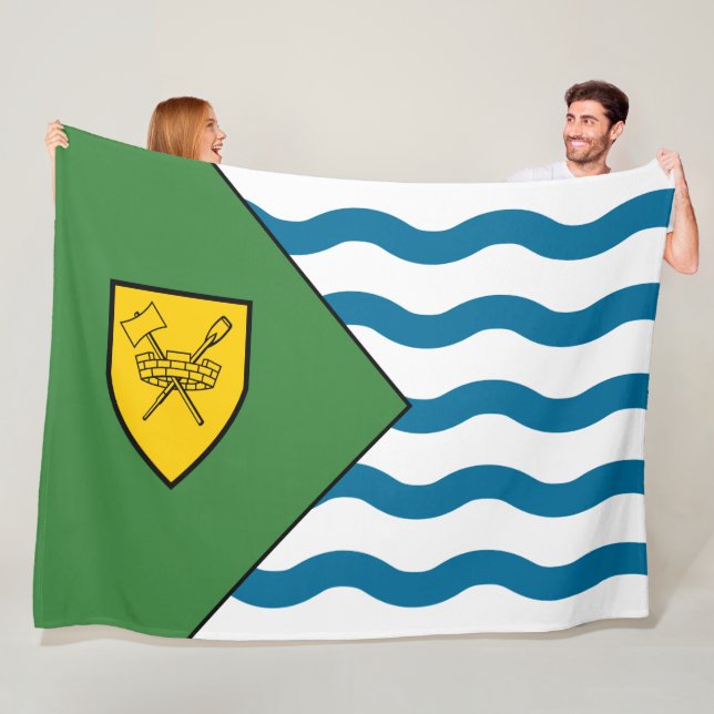 Flag of Vancouver (British Columbia, Canada) Fleece Blanket (In Situ)