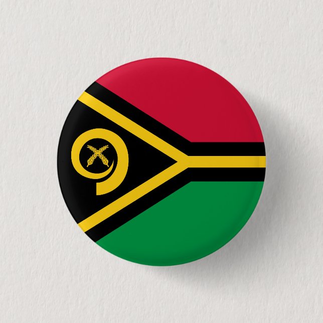 Flag of Vanuatu 3 Cm Round Badge (Front)