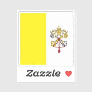 Flag of Vatican city custom-cut