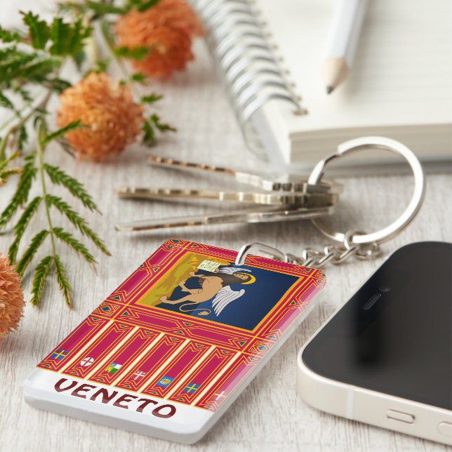 Flag of Veneto (Italy) Key Ring (Front Right)