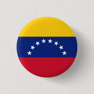 Flag of Venezuela 3 Cm Round Badge