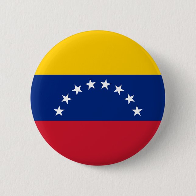 Flag of Venezuela - Bandera Venezolana 6 Cm Round Badge (Front)