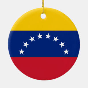 Flag of Venezuela Ceramic Tree Decoration