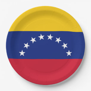 Flag of Venezuela Paper Plate