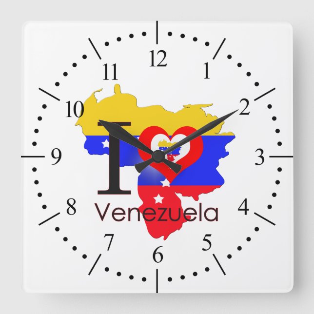 flag of Venezuela Square Wall Clock (Front)