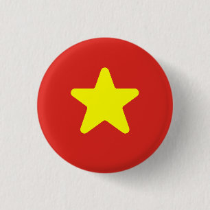 Flag of Vietnam 3 Cm Round Badge