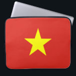 Flag of Vietnam Laptop Sleeve<br><div class="desc">This design features the national flag of Vietnam (officially known as the Socialist Republic of Vietnam), which is a country in Southeast Asia. It is the easternmost country on the Indochinese Peninsula. Vietnam has land borders with China to the north; and Laos and Cambodia to the west. Vietnam also has...</div>