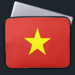 Flag of Vietnam Laptop Sleeve<br><div class="desc">This design features the national flag of Vietnam (officially known as the Socialist Republic of Vietnam), which is a country in Southeast Asia. It is the easternmost country on the Indochinese Peninsula. Vietnam has land borders with China to the north; and Laos and Cambodia to the west. Vietnam also has...</div>