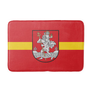 Flag of Vilnius, Lithuania Bath Mat