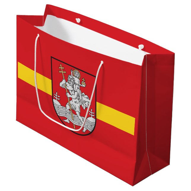 Flag of Vilnius, Lithuania Large Gift Bag (Front Angled)