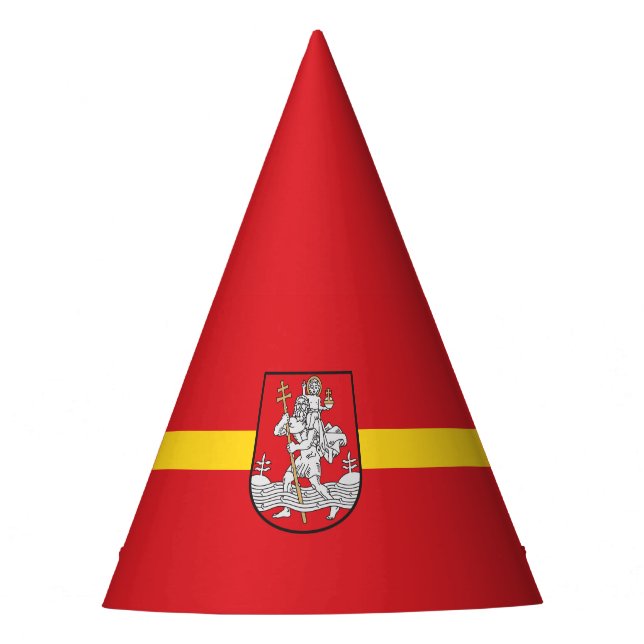 Flag of Vilnius, Lithuania Party Hat (Front)