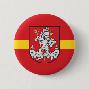 Flag of Vilnius, Lithuania Pinback Button