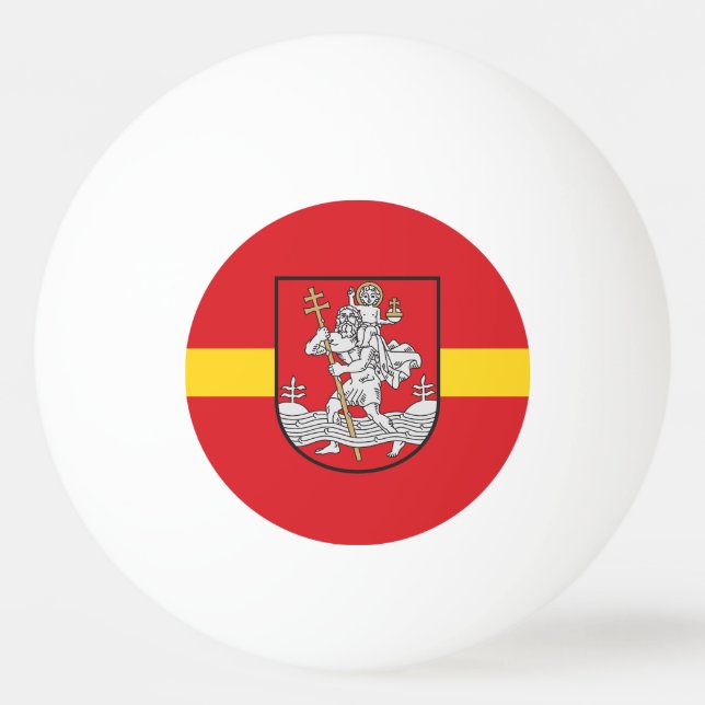 Flag of Vilnius, Lithuania Ping Pong Ball (Front)
