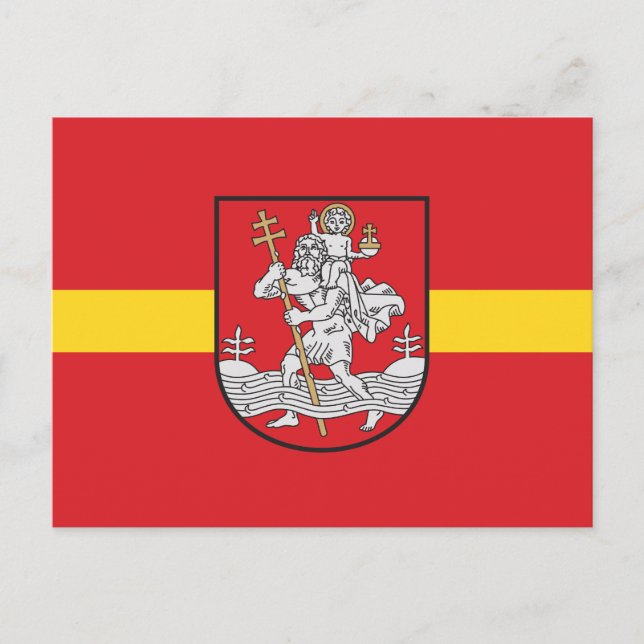 Flag of Vilnius, Lithuania Postcard (Front)