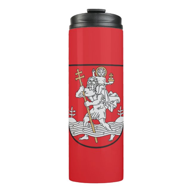 Flag of Vilnius, Lithuania Thermal Tumbler (Front)