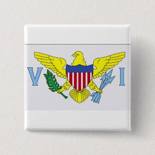 Flag of Virgin Islands 15 Cm Square Badge