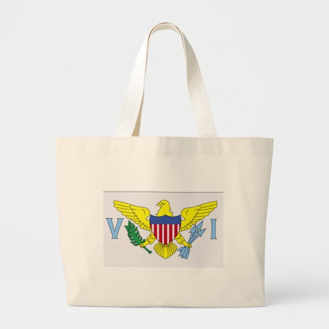 Flag of Virgin Islands Large Tote Bag (Front)