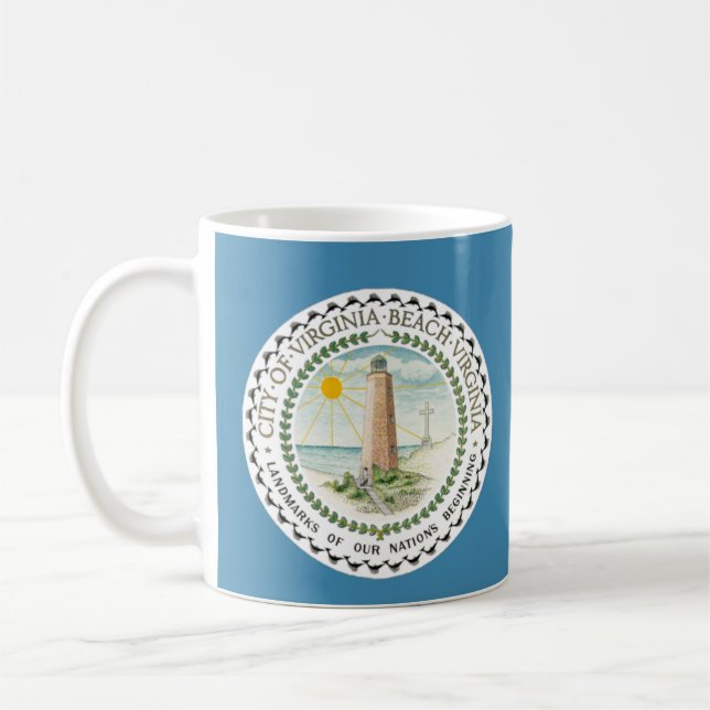 Flag of Virginia Beach, Virginia Coffee Mug (Left)