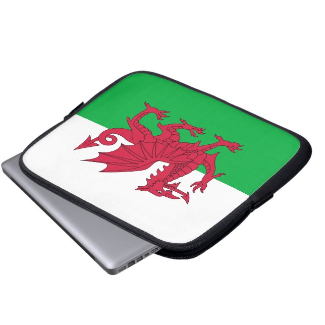Flag of Wales Laptop Sleeve (Front Bottom)