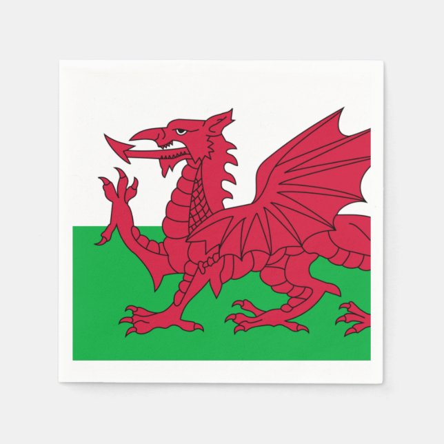 Flag of Wales Paper Napkins (Front)