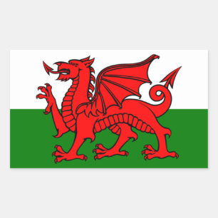 Flag of Wales Rectangular Sticker