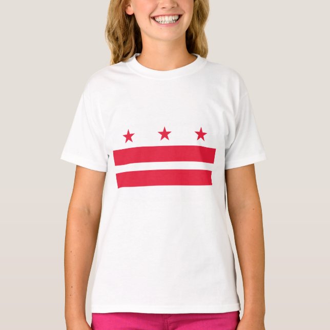 Flag of Washington D.C. (District of Columbia) T-Shirt (Front)