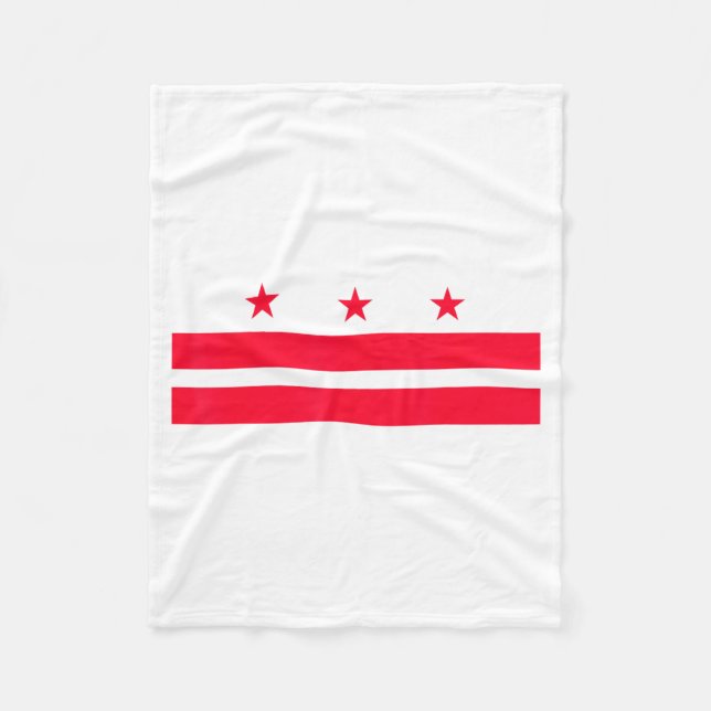 Flag Of Washington D.c.  Fleece Blanket (Front)
