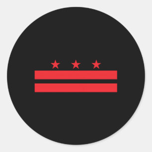 Flag Of Washington Dc Classic Round Sticker
