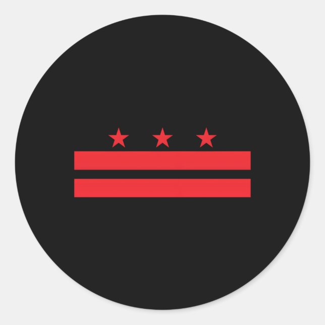 Flag Of Washington Dc Classic Round Sticker (Front)