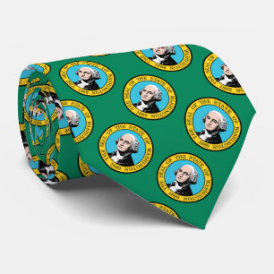 Flag of Washington State - USA Tie