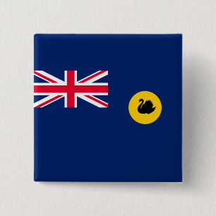 Flag of Western Australia State 15 Cm Square Badge