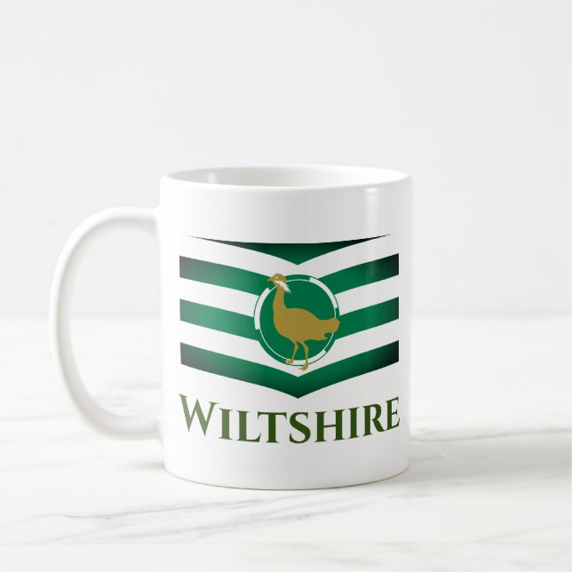 Flag of Wiltshire - ENGLAND Coffee Mug (Left)