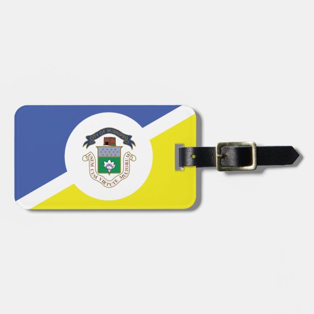 Flag of Winnipeg, Manitoba Luggage Tag (Front Horizontal)
