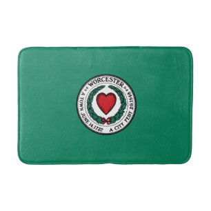 Flag of Worcester, Massachusetts Bathroom Mat
