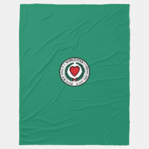 Flag of Worcester, Massachusetts Fleece Blanket