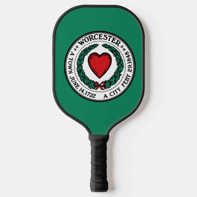 Flag of Worcester, Massachusetts Pickleball Paddle (Front)