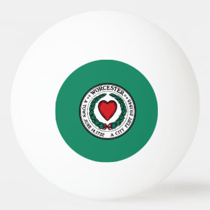 Flag of Worcester, Massachusetts Ping-Pong Ball