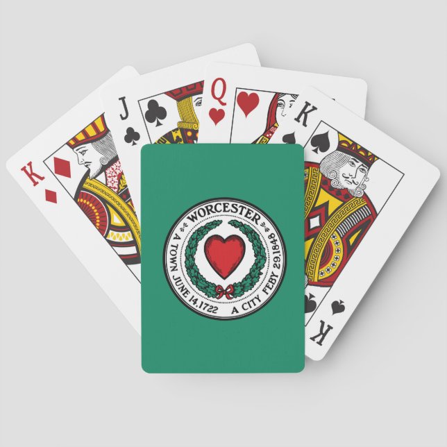 Flag of Worcester, Massachusetts  Playing Cards (Back)