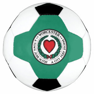 Flag of Worcester, Massachusetts Soccer Ball