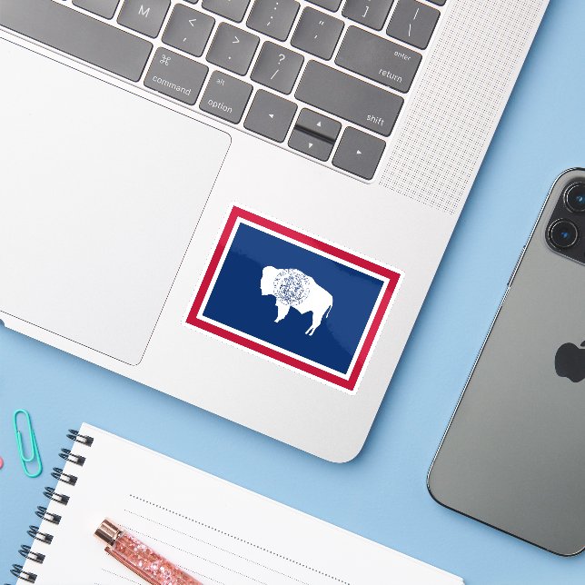 Flag of Wyoming (Laptop w/ iPhone)